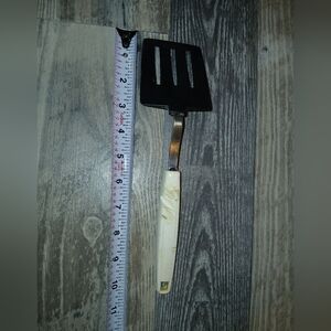 Vintage Rare Ekco Nylon Short Handle Spatula 10" Black & White Flipper USA. Fli